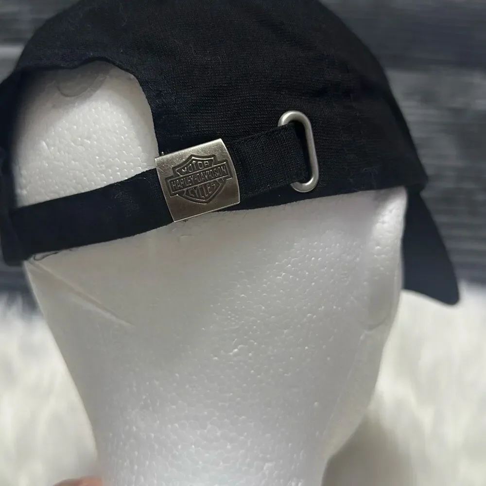 Harley-Davidson Black Cap with Teal and Silver Wing Graphics